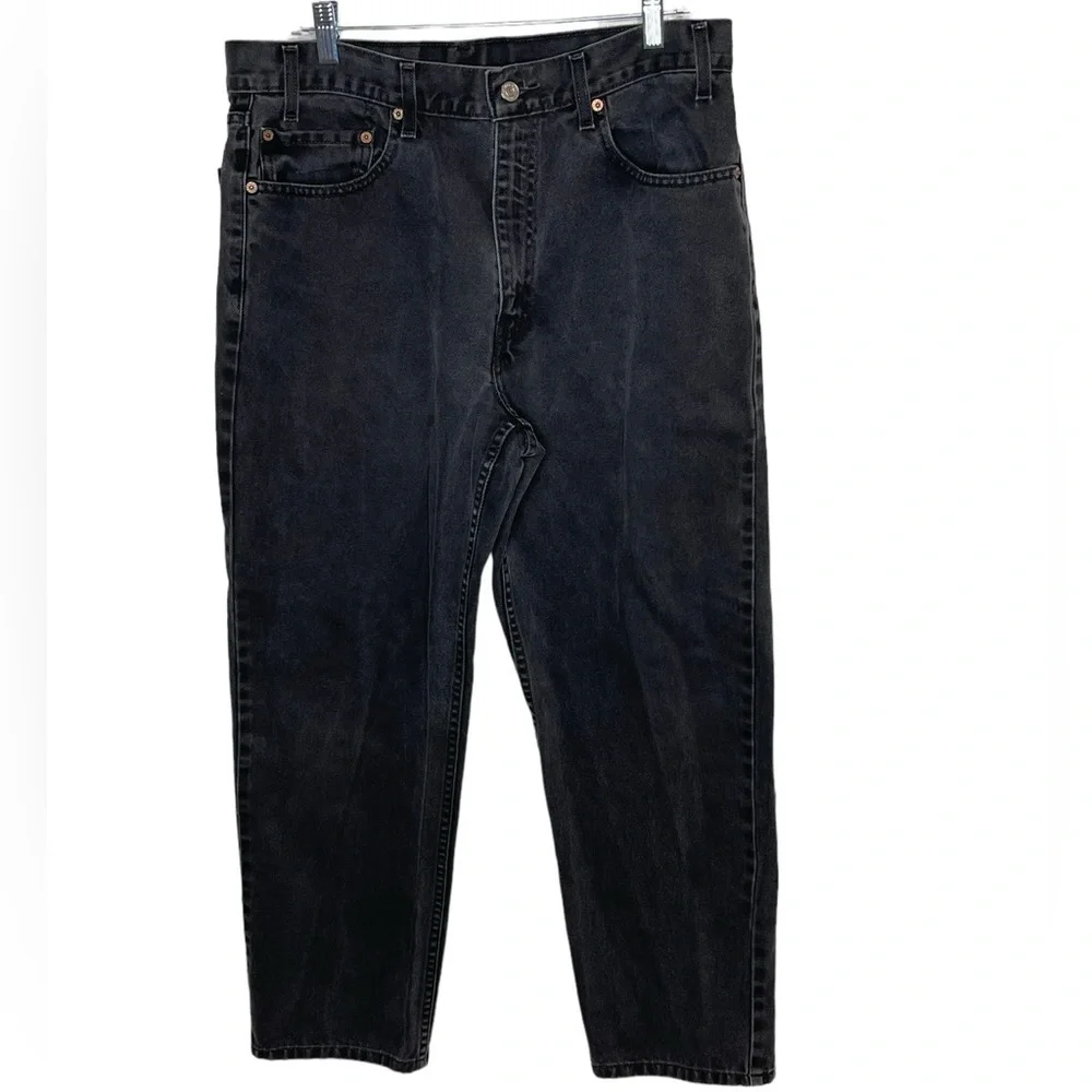 Levi’s 550 classic straight leg denim men’s jeans black 34 waist zipper fly